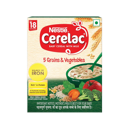 Nestle Baby Food Cerelac 5 Grains And Vegetables 18 To 24 Months